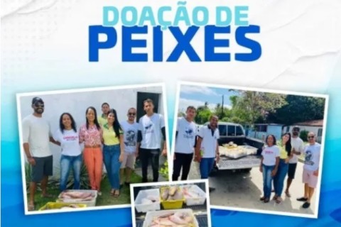 Peixes apreendidos em pesca predatória são doados para unidades de saúde e de apoio social de Caravelas