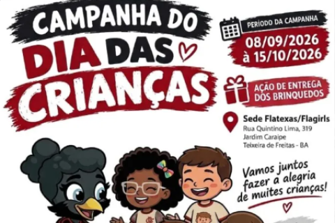 Sede Flatexas e Flagirls arrecada brinquedos para campanha do Dia das Crianças